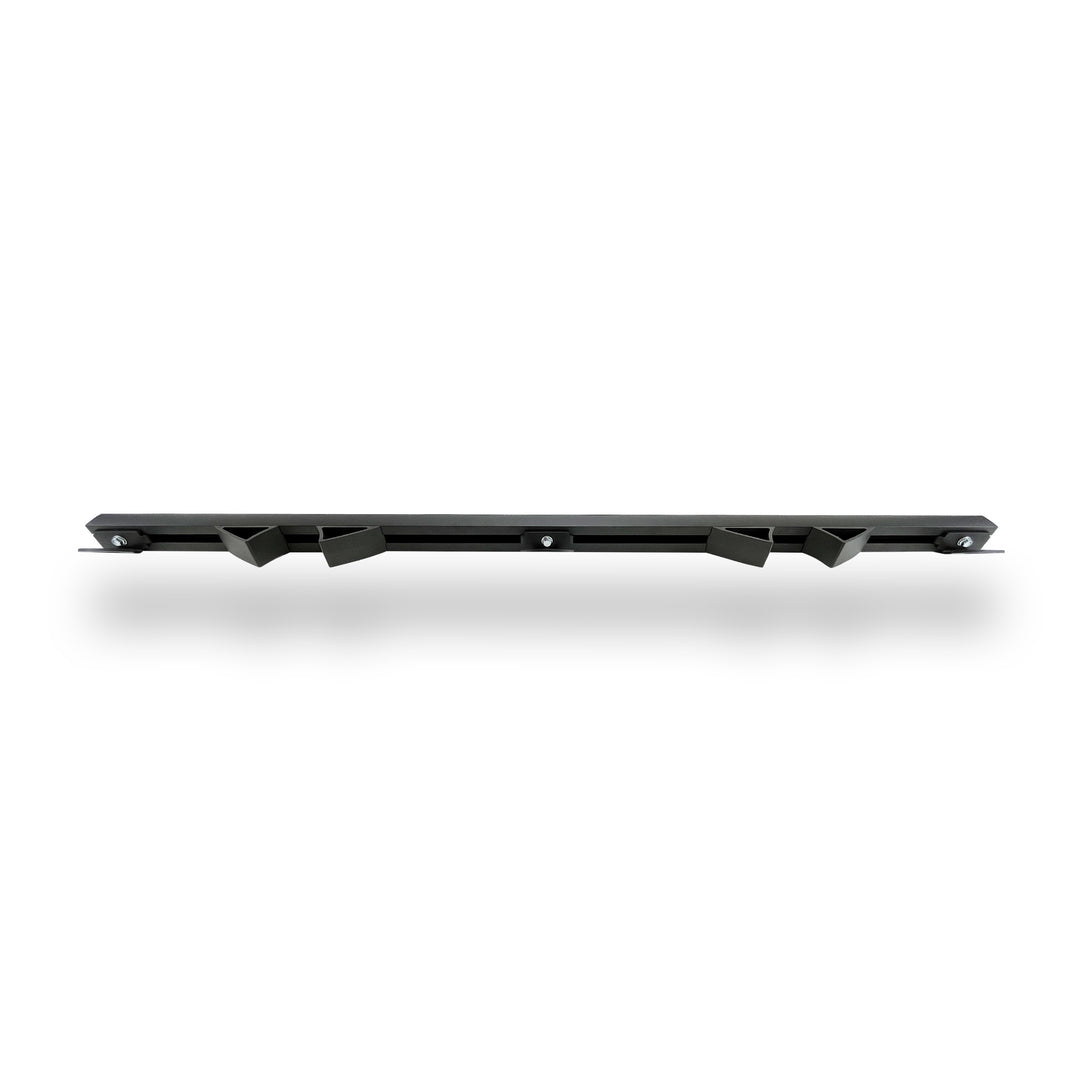 This image shows the Hybrid Moto Rack configured for two motorcycle transport.