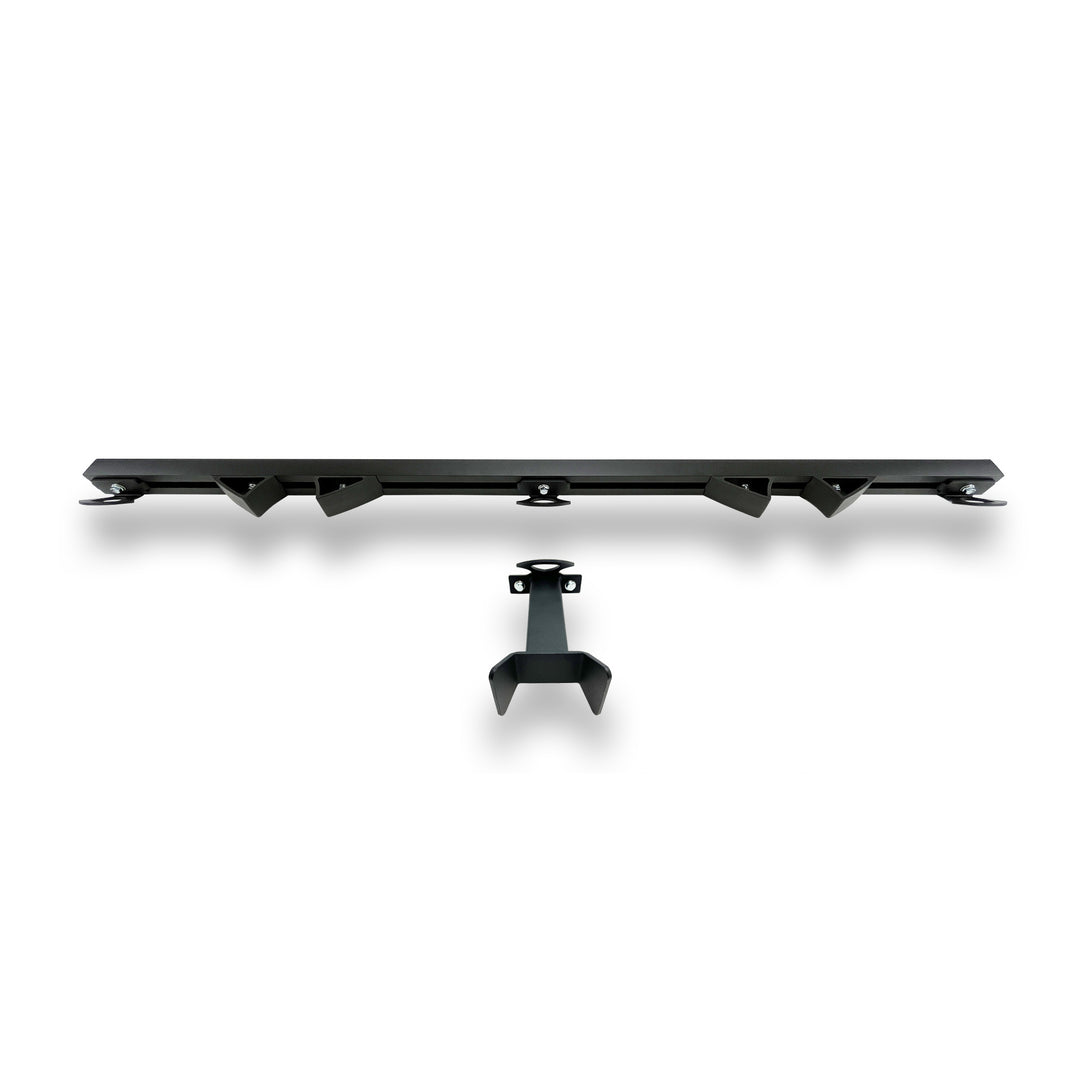 The complete three bike Hybrid Moto Rack system including the extender.