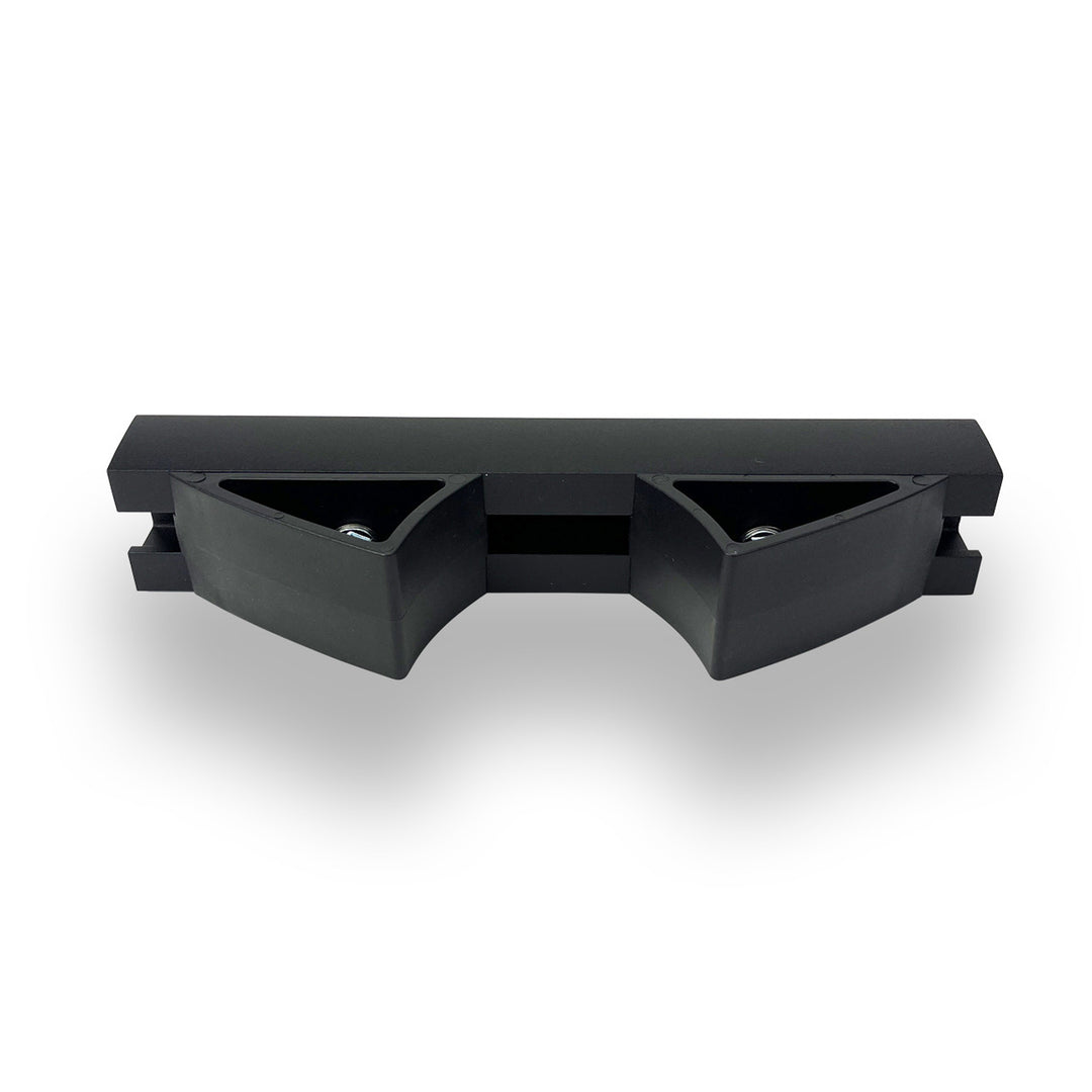 Close‑up of Hybrid Micro Moto Rack Moto Vise wheel chock
