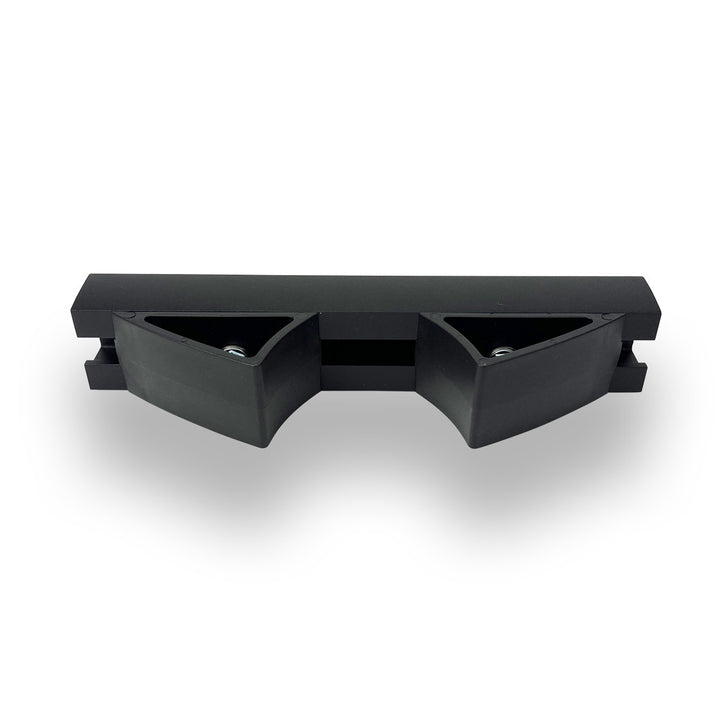 Close‑up of Hybrid Micro Moto Rack Moto Vise wheel chock