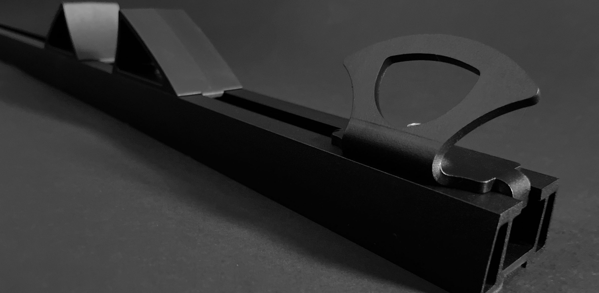Close-up detail of Hybrid Rack on a dark background.