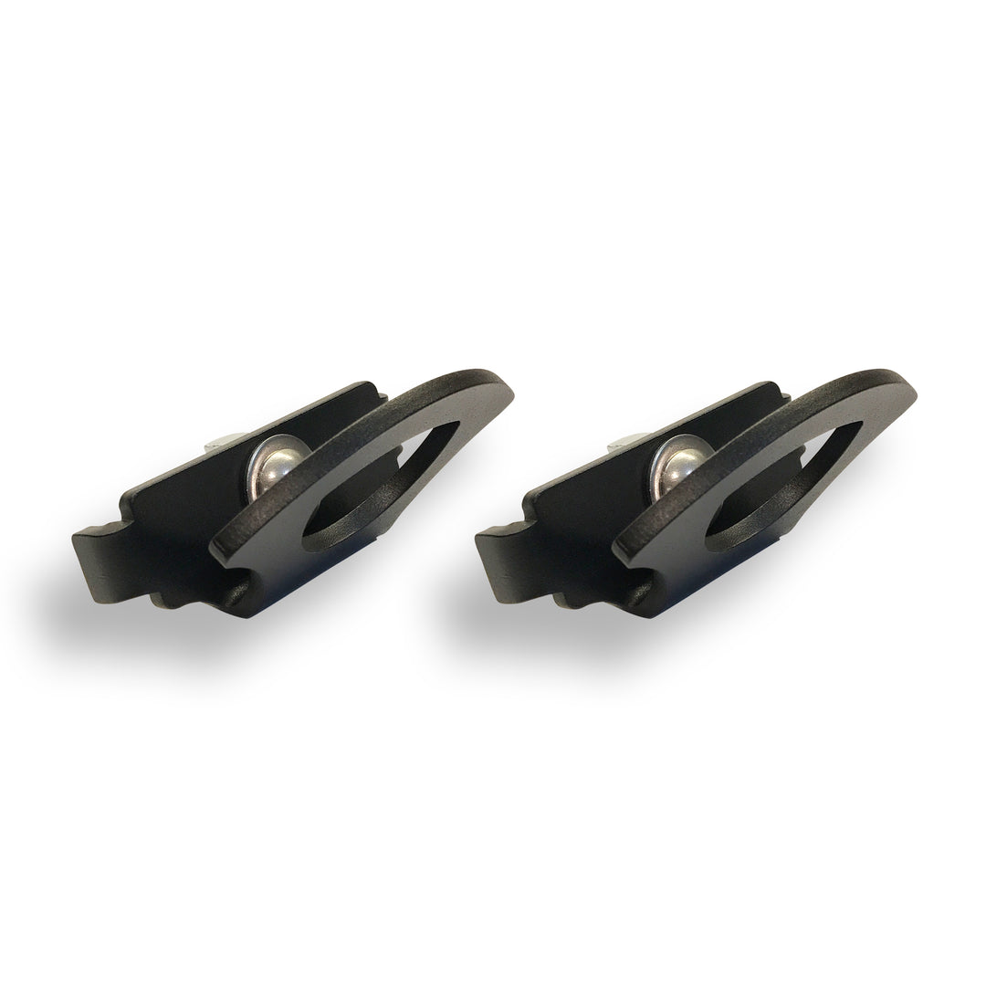 One pair of CCR Sport Toyota Deck Rail Tie Down Anchors on a white background.