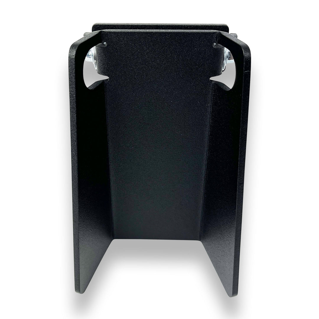Front view of Toyota Deck Rail Pivot Chock with tapered wheel contact surface visible.