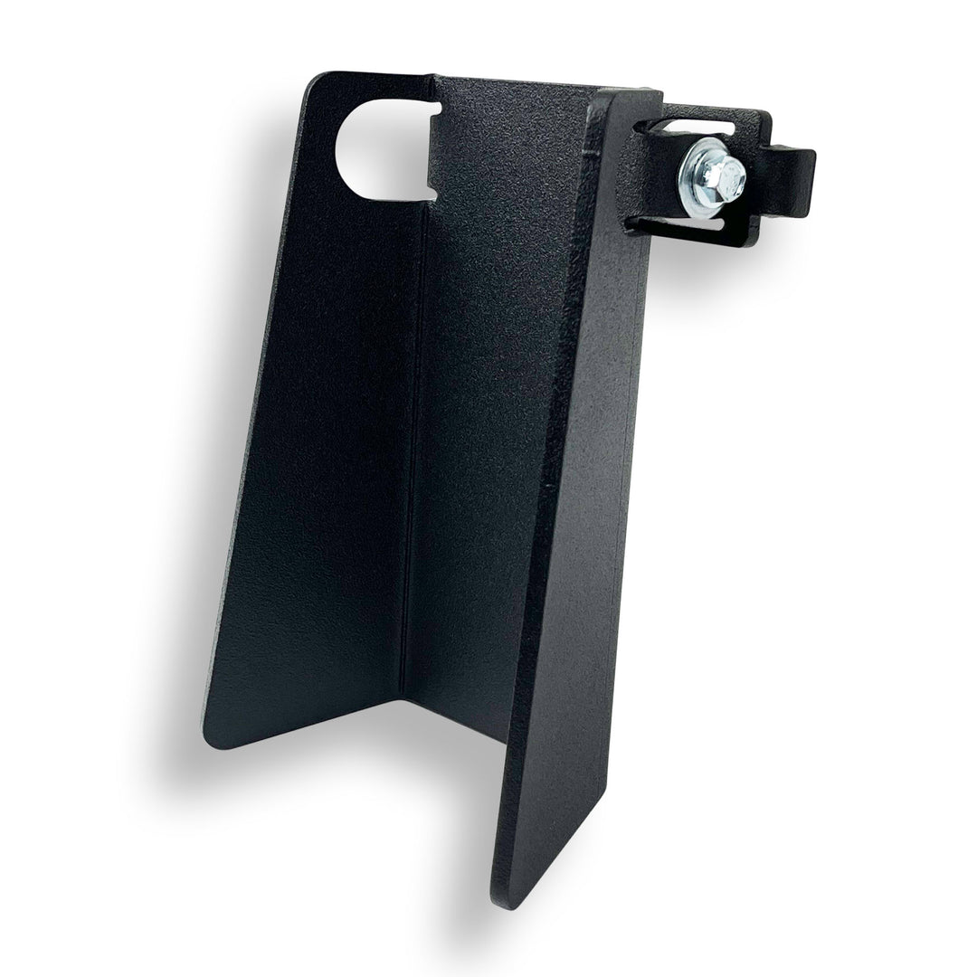 Standalone Toyota Deck Rail Pivot Chock showing angled chock design and mounting hardware.
