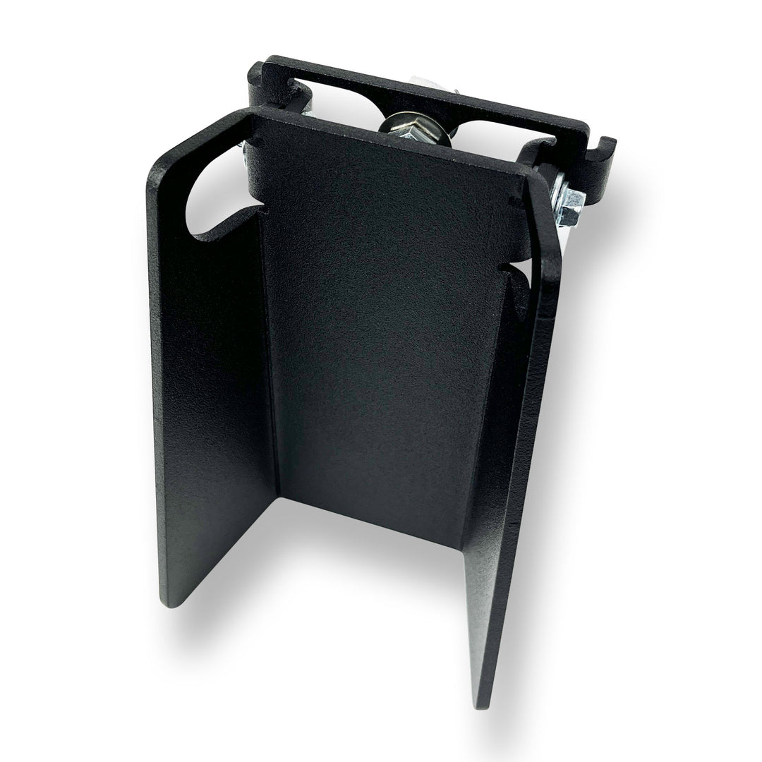 Top view of CCR Sport Toyota Deck Rail Pivot Wheel Chock. 